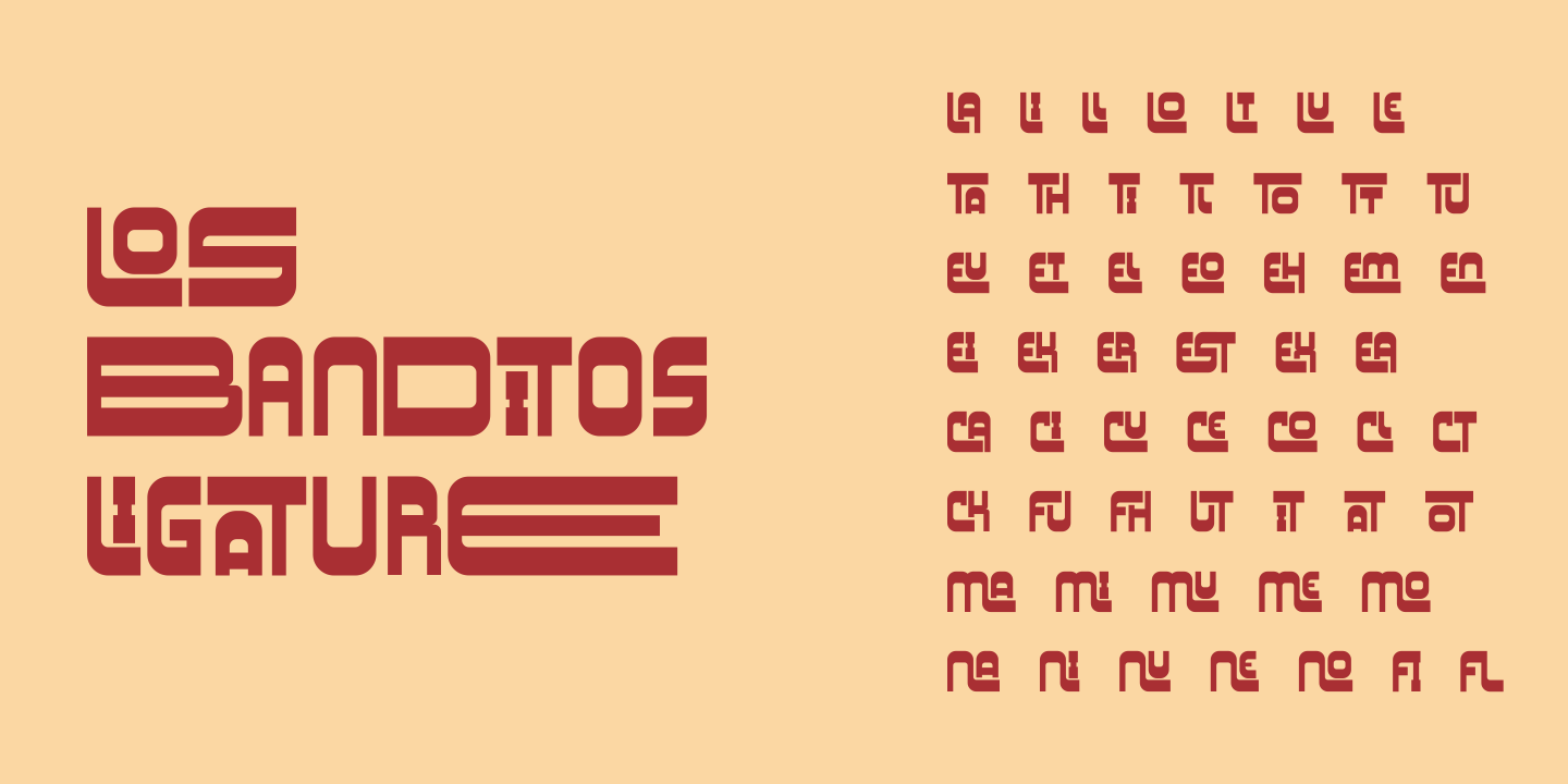 Пример шрифта Los Banditos Serif